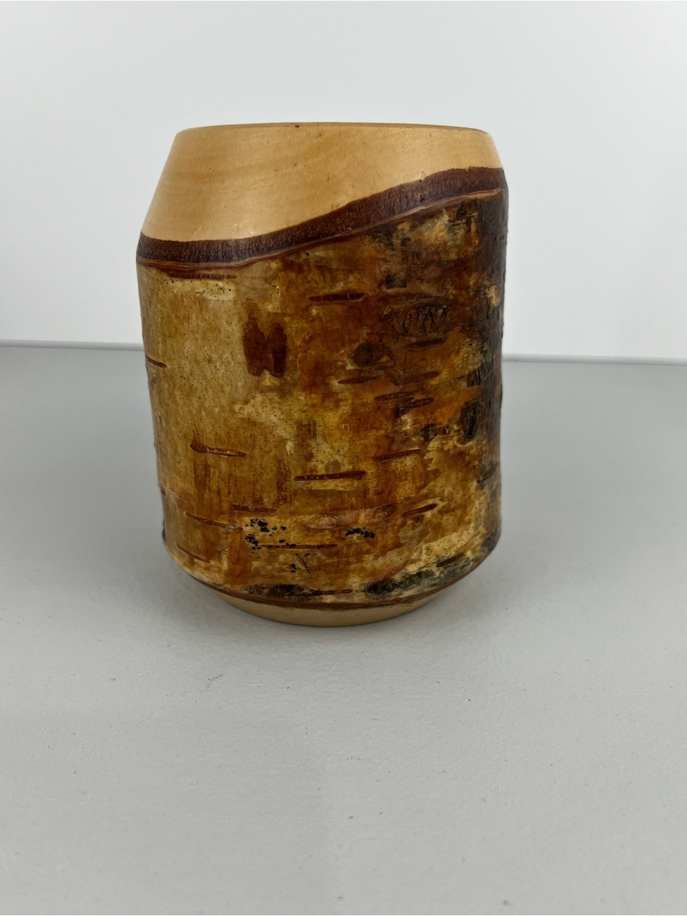 LAPPITUOTE Finland Vintage Handmade Wooden Bark Mug - Picture 2 of 11